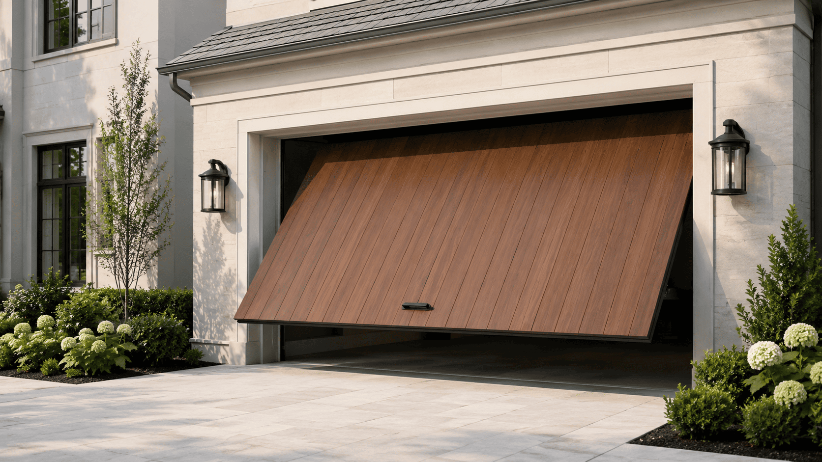 Garage door repair in progress — Mortlake